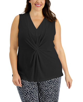 Alfani Women's Plus Size Twisted Tank Top