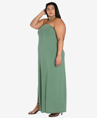 Bar III Women's Halter Dress Green Size 3X