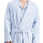 Club Room Men's Seersucker Woven Robe Blue Size Large