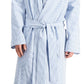 Club Room Men's Seersucker Woven Robe Blue Size Large