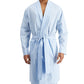 Club Room Men's Medium Gingham Woven Robe Blue Size Large