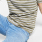 INC International Concepts Men's Striped Slub T-Shirt Green Size Small