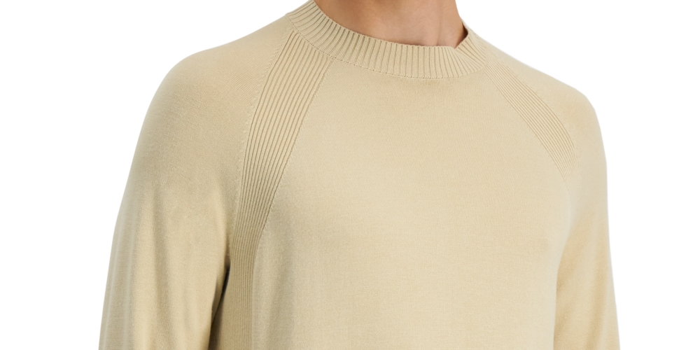 Alfani Men's Ribbed Raglan Sweater Brown Size XX Large