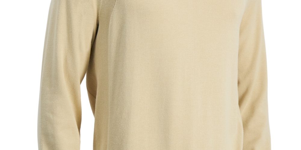 Alfani Men's Ribbed Raglan Sweater Brown Size XX Large