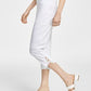 JM Collection Women's Lattice Hem Capri Pants White Size Large