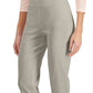 JM Collection Women's Lattice Hem Capri Pants Grey Size Large