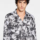 INC International Concepts Men's Printed Satin Pajama Top Black Size X-Large