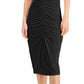 INC International Concepts Women's Ruched Bodycon Dress Black Size X-Small