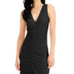 INC International Concepts Women's Ruched Bodycon Dress Black Size Large