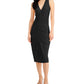 INC International Concepts Women's Ruched Bodycon Dress Black Size Large