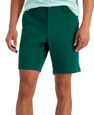 Club Room Men's Regular Fit 9 4 Way Stretch Shorts Green Size 40
