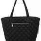 INC International Concepts Women's Nylon Breeah Extra Quilted Tote Black Size Regular