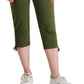 Style & Co Women's Tie Hem Capri Pants Green Size 14