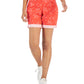 Style & Co Women's Roll Cuff Bermuda Shorts Red Size 4