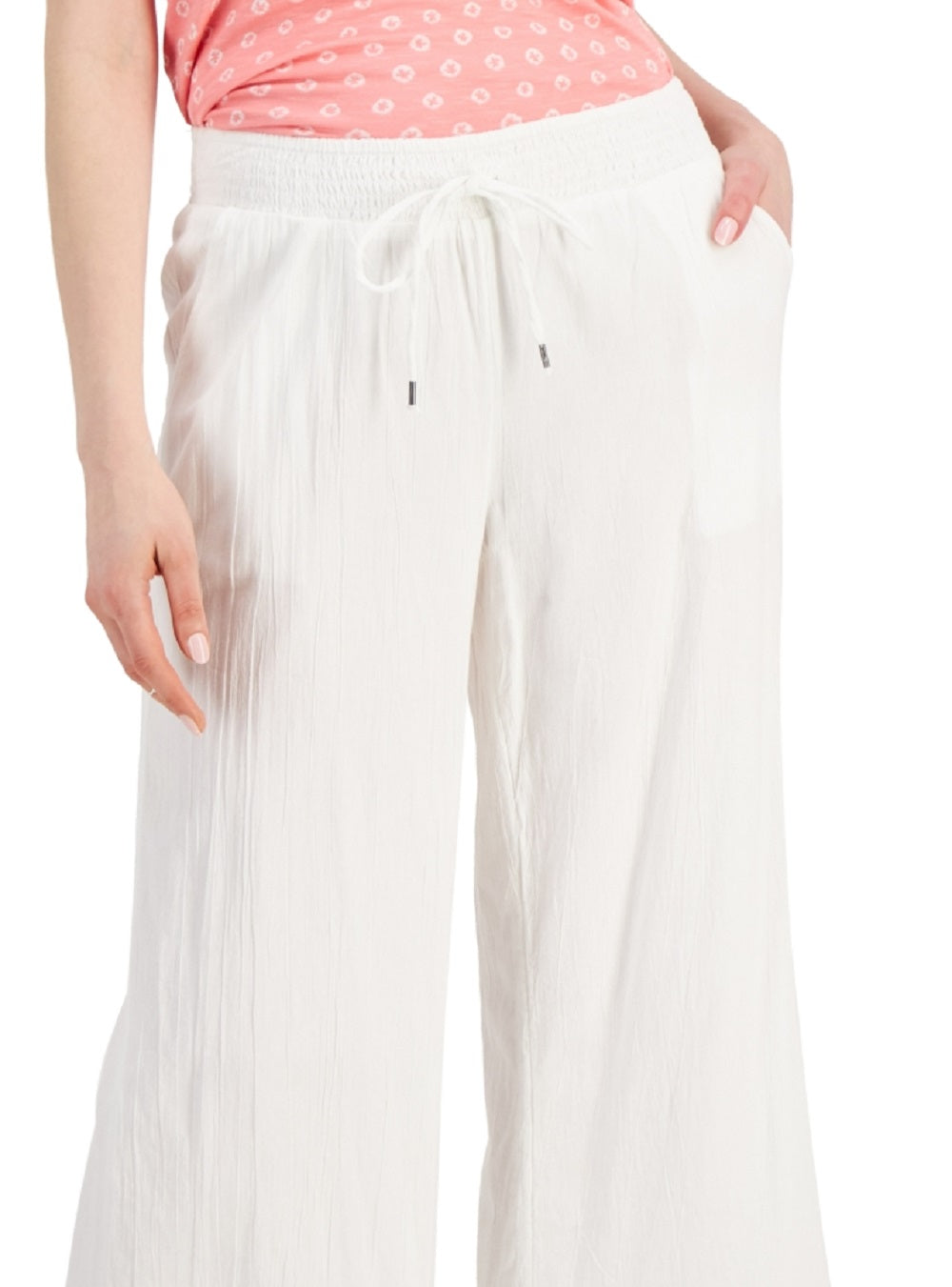 Style & Co Women's Wide Leg Soft Pants White Size Large