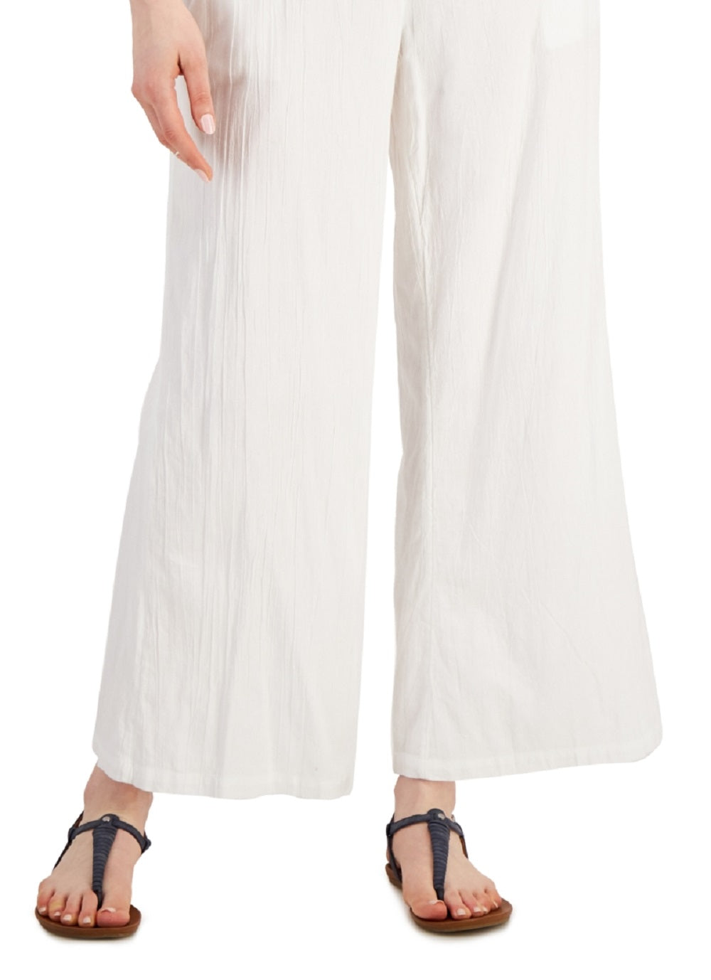 Style & Co Women's Wide Leg Soft Pants White Size Large
