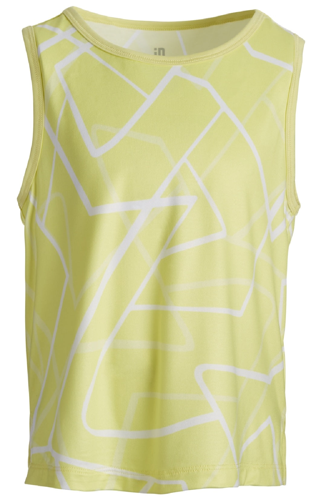 ID Ideology Big Girl's Geo Print Tank Top Green Size Medium