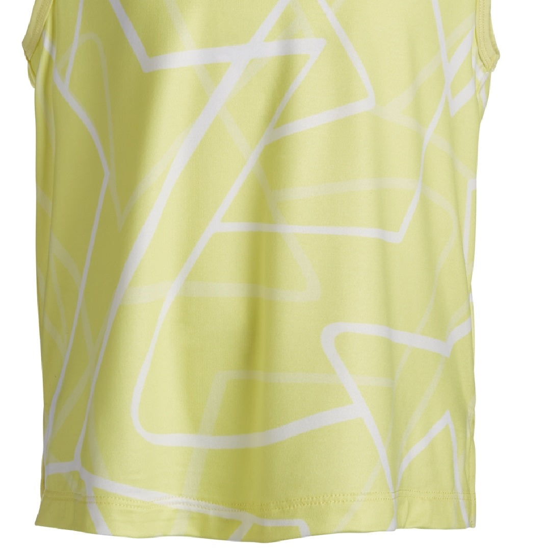 ID Ideology Big Girl's Geo Print Tank Top Green Size Medium