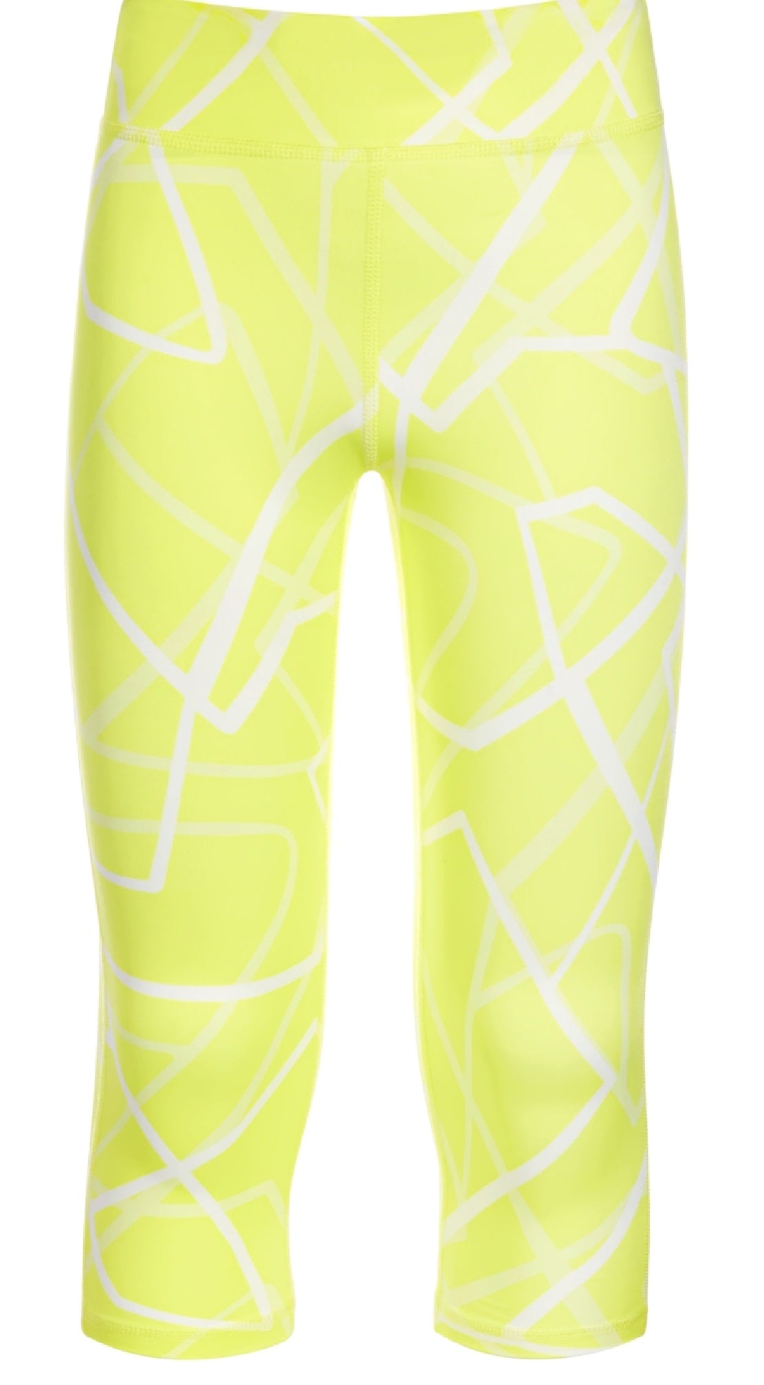ID Ideology Big Girl's Geo Print Capri Leggings Green Size X-Large