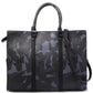 INC International Concepts Men's Faux Leather Camouflage Briefcase Blue Size Regular