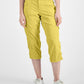 Style & Co Women's Cargo Capri Pants Yellow Size 14
