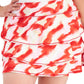 ID Ideology Women's Twist Flounce Skort Red Size 3X