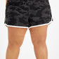 ID Ideology Women's Camp Print Running Shorts Black Size 4X