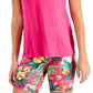 ID Ideology Women's V Neck T-Shirt Pink Size Small