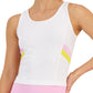ID Ideology Women's Colorblocked Fitted Tank Top White
