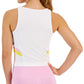 ID Ideology Women's Colorblocked Fitted Tank Top White Size Medium