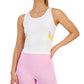 ID Ideology Women's Colorblocked Fitted Tank Top White Size Medium
