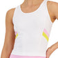 ID Ideology Women's Colorblocked Fitted Tank Top White