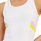 ID Ideology Women's Colorblocked Fitted Tank Top White