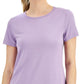 ID Ideology Women's Mesh T-Shirt Purple Size X-Small