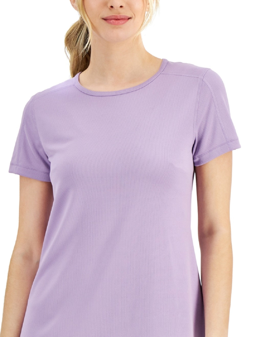 ID Ideology Women's Mesh T-Shirt Purple Size X-Small