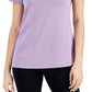 ID Ideology Women's Mesh T-Shirt Purple Size X-Small