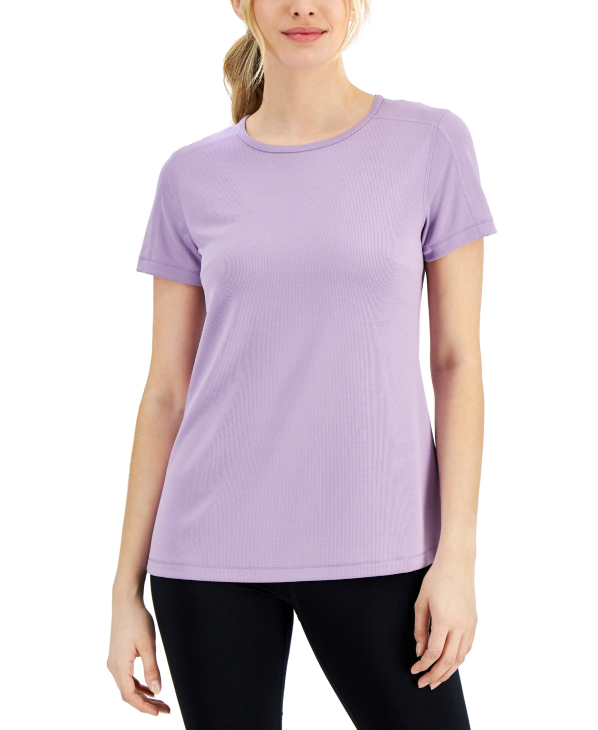 ID Ideology Women's Mesh T-Shirt Purple Size X-Small