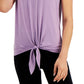ID Ideology Women's Purple Knot Front T Shirt Size Small