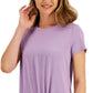 ID Ideology Women's Knot Front T-Shirt Purple Size XX-Large