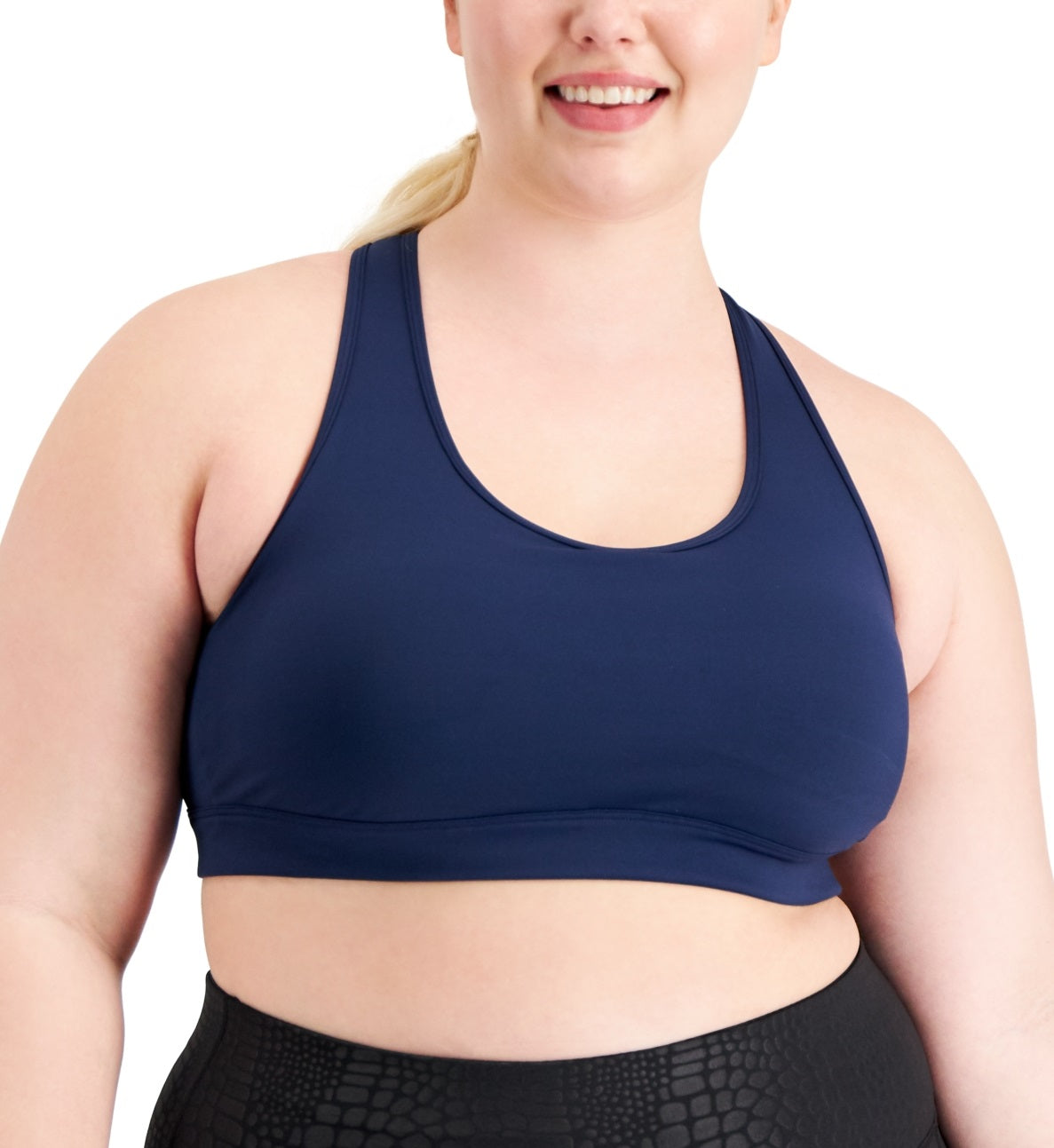 ID Ideology Women's Performance Plus Impact Sports Bra Blue Size 2X