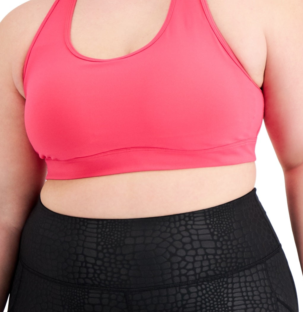 ID Ideology Women's Medium Impact Sports Bra Pink Size 3X