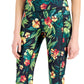 ID Ideology Women's Tropical Side Pocket 7/8 Leggings Black Size Small