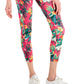 ID Ideology Women's Tropical Side Pocket 7/8 Leggings Pink
