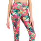ID Ideology Women's Tropical Side Pocket Leggings Pink Size Large