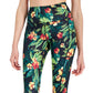 ID Ideology Women's Tropical Side Pocket Cropped Leggings Black Size Large