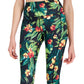 ID Ideology Women's Tropical Side Pocket Cropped Leggings Black Size X-Large
