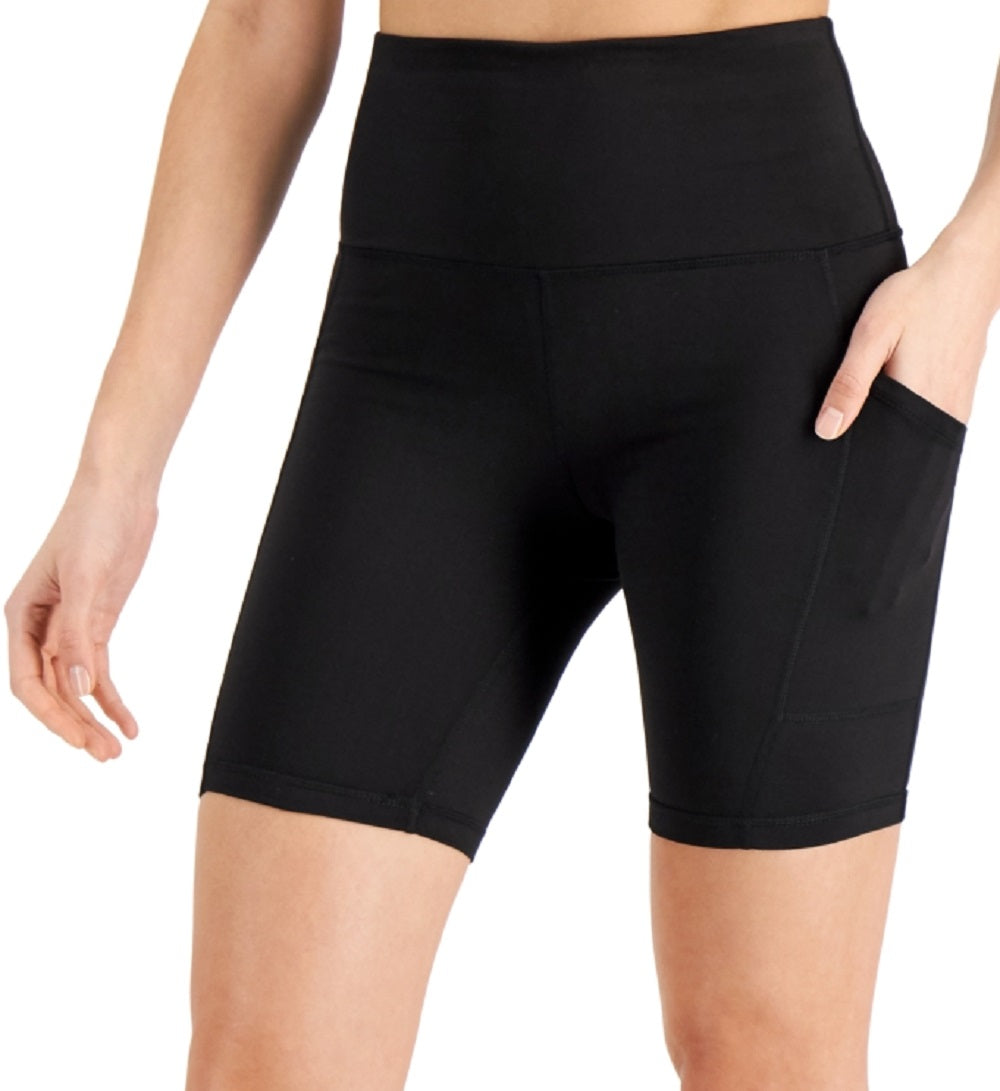 ID Ideology Women's Compression 7 Bike Shorts Black Size Petite Small