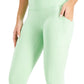 ID Ideology Women's High Waist Side Pocket 7/8 Length Leggings Green Size Medium