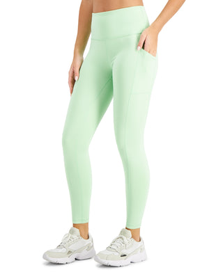 ID Ideology Women's Compression High Waist Side Pocket 7/8 Length Leggings Green Size Large