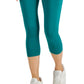 ID Ideology Women's Compression High Rise Side Pocket Cropped Leggings Green Size Large